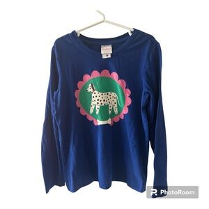 Blue Kids Shirt with Dalmatian Print